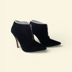 Aldo Black Suede Ankle Booties
